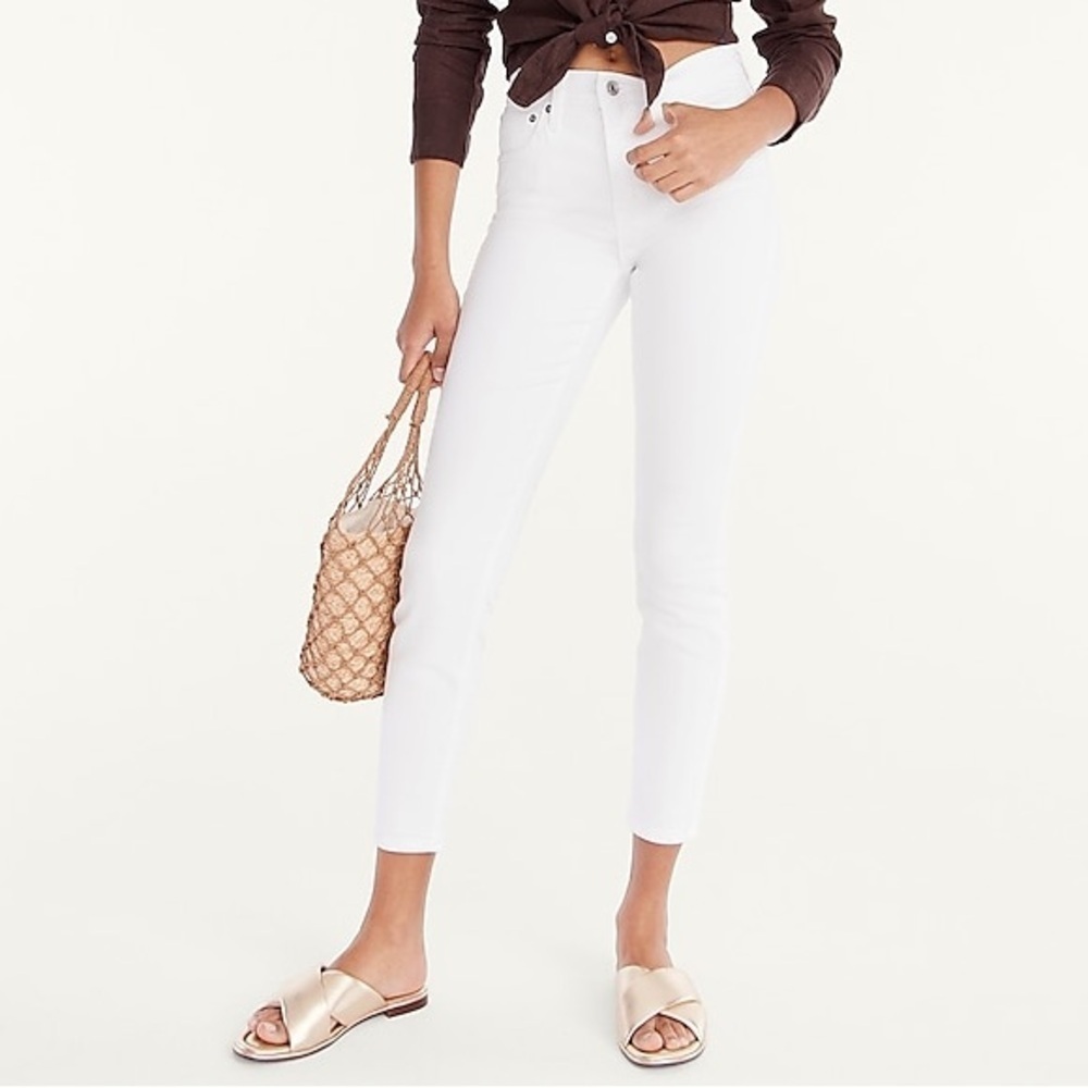 NWT J. Crew 9" mid-rise toothpick jean in white